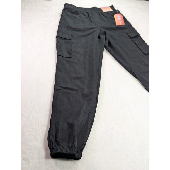 Girls Cargo Parachute Joggers Black Size L (14/16) by Lucky You NWT - Picture 3 of 12